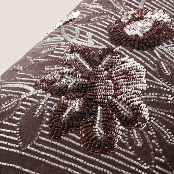 NWT $275 Ralph Lauren Throw Pillow Barkin 12" x 16" EMBELLISHED - Picture 5 of 13